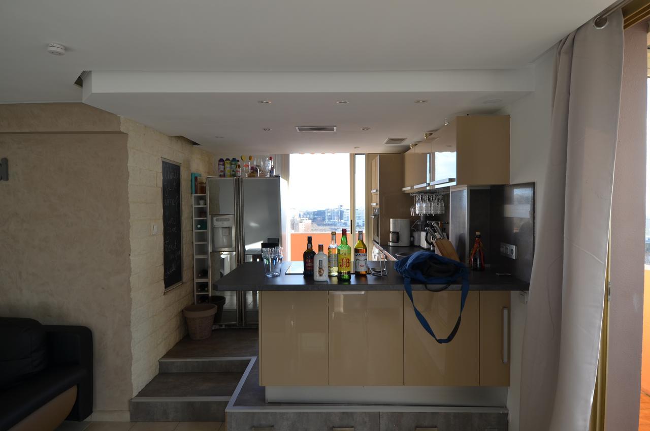 Appartement Rooftop 8 Personnes Grande Terrasse Avec Parking Quartier Aeroport Nice Exterior foto